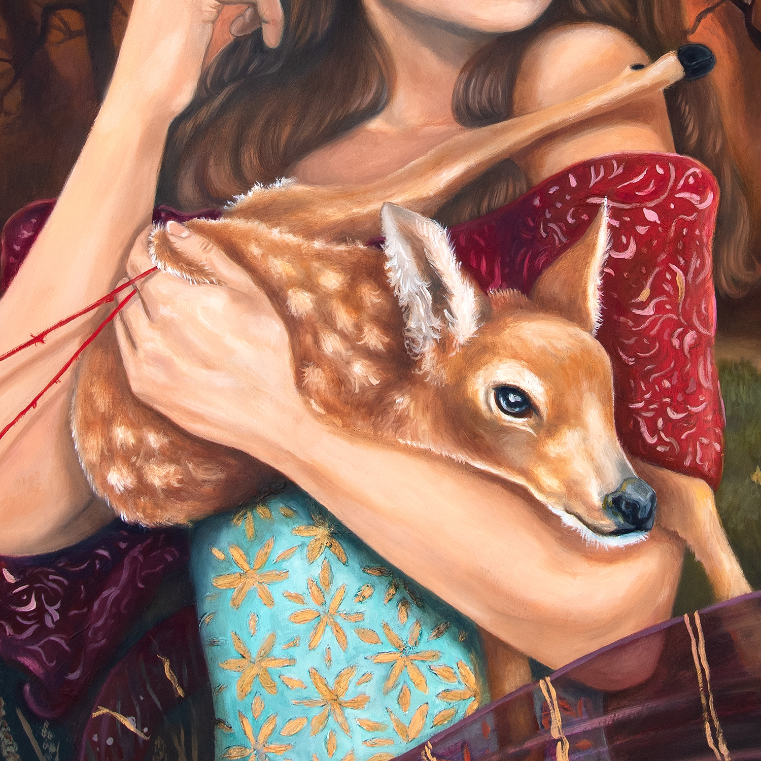 Girl Stealing a Fawn - Image 3