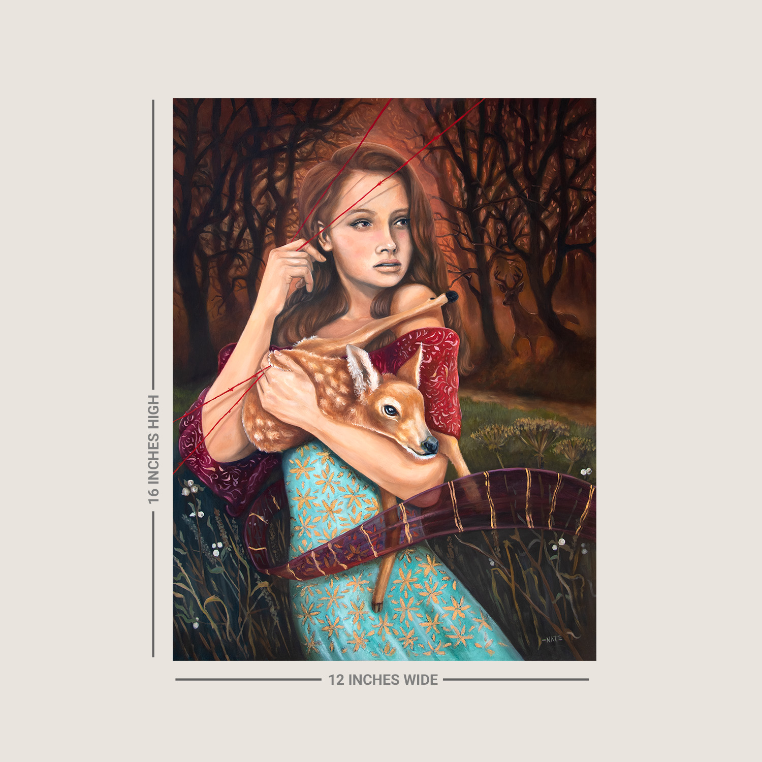 Girl Stealing a Fawn - Image 4