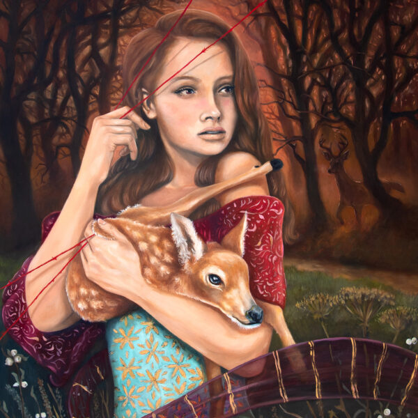 Girl Stealing a Fawn