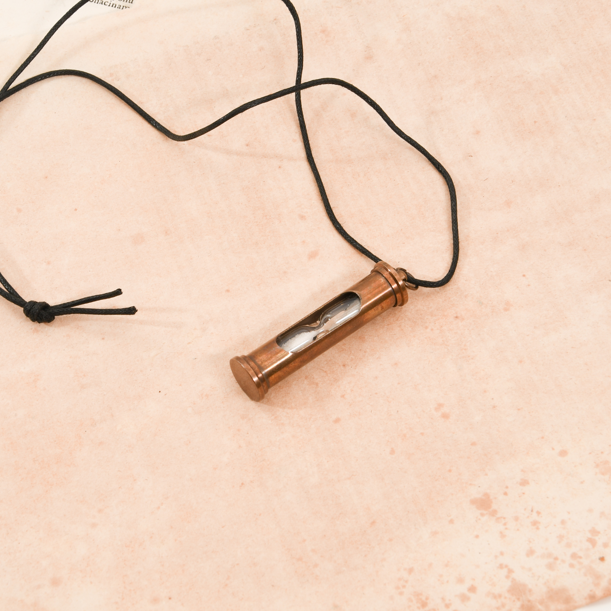 Classic Antiqued Brass Sand Timer on a Cord - Image 4