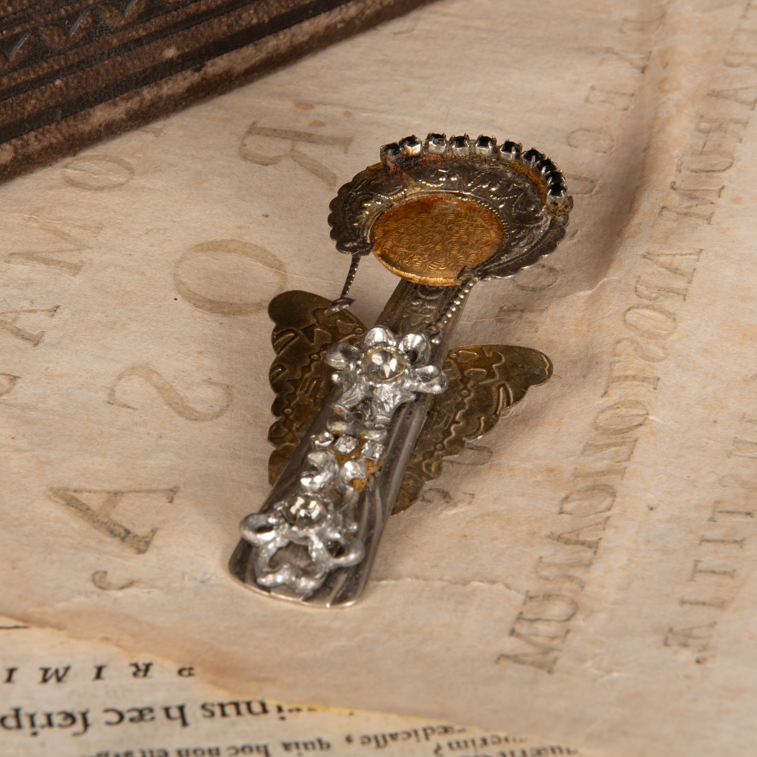 Folk Art Angel Brooch Handmade from Spoon - Image 2