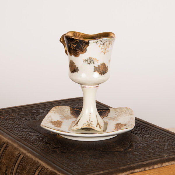 Vintage Porcelain Royal Halsey Demitasse Cup and Saucer Set