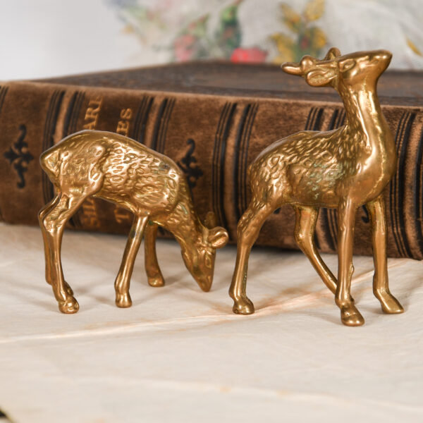Small Brass Deer (Pair)