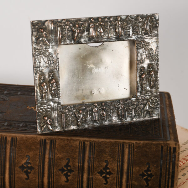 Vintage Silverplate Dutch Picture Frame with Ornate Embossing