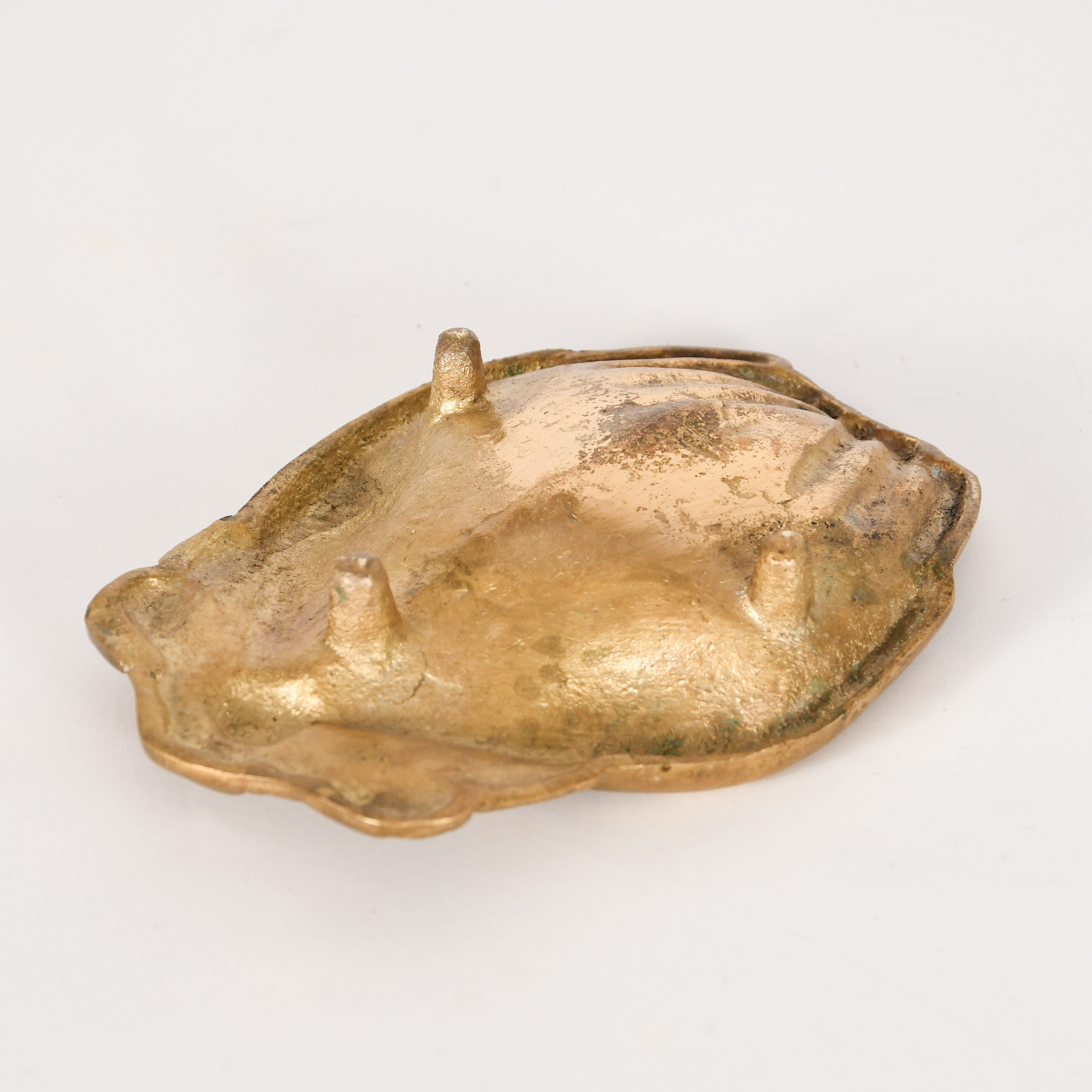 Brass Clasped Hands Grape Leaves, Trinket Dish - Image 4