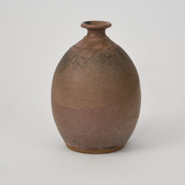 Vintage Artist-Signed Stoneware Ceramic Bottle Vase