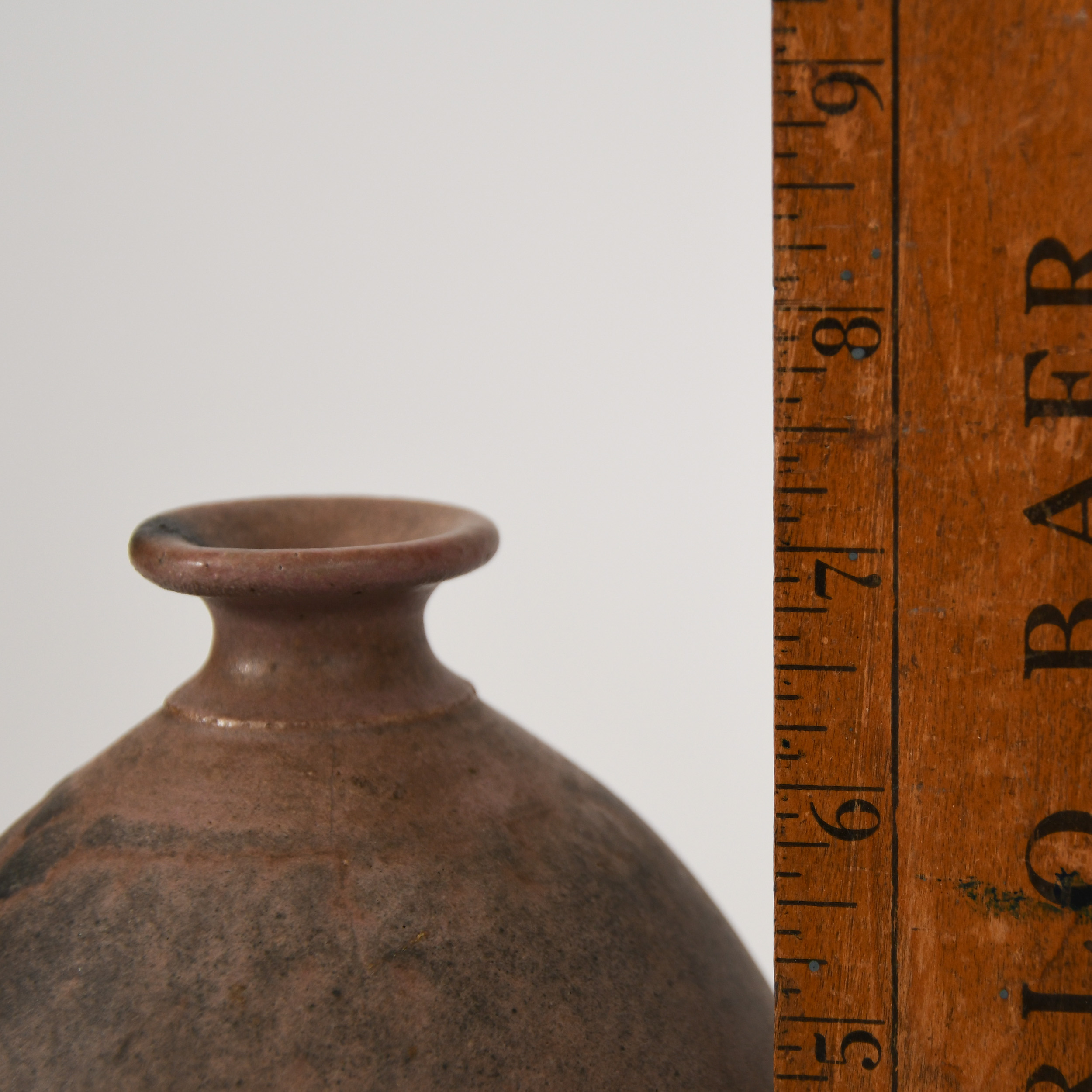 Vintage Artist-Signed Stoneware Ceramic Bottle Vase - Image 4